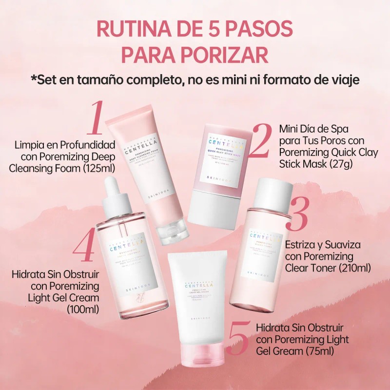 Skin1004 Centella Madagascar Set Reductor De Poros 5 Pzs