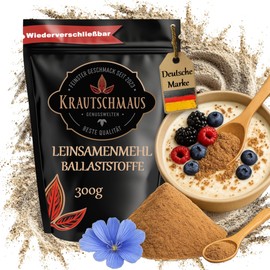 300 g Flaxseed Flour as a Flour Substitute by Krautschmaus, Ground Linseed, Ground Flax Seeds without Additives, Rich in Fibre and Low Carbohydrates