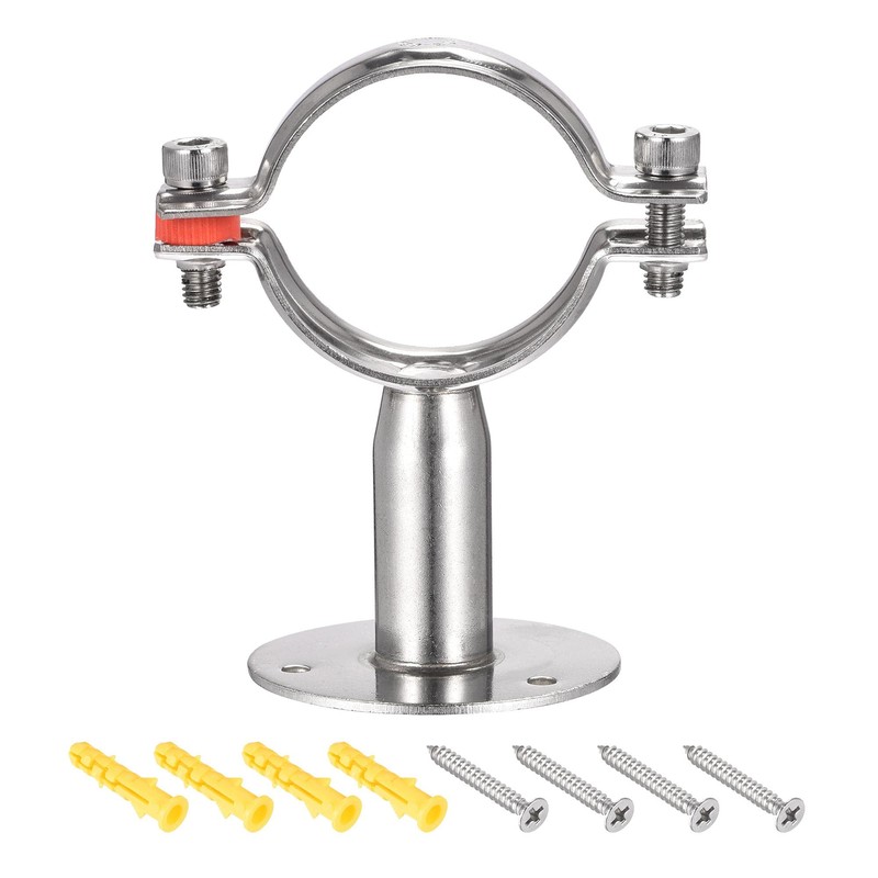 sourcing map Wall Mount Ceiling Mount Pipe Support, 304 Stainless