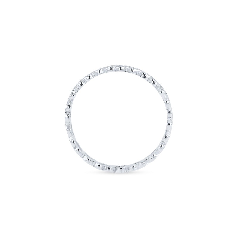 Solid 925 Sterling Silver Heart Stacking Ring 2.5mm Band in