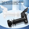 Hordion Plastic Spigot Replacement Cooler Faucet, 2 Sets Water Jug