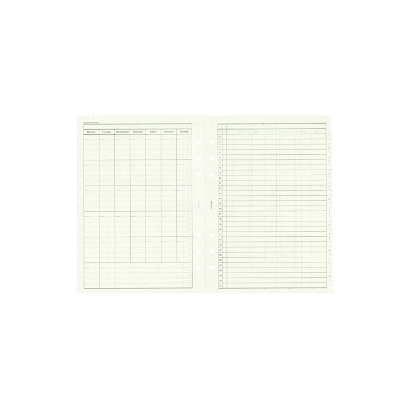 Da Vinci DAR4294 A5 Personal Organizer Refill, Free Monthly +