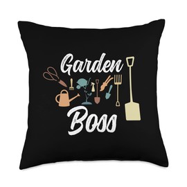 Garden Boss Summer Urban Gardening Throw Pillow