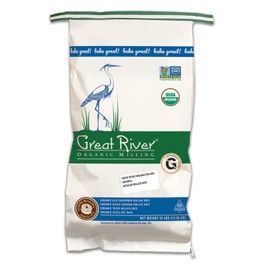 Great River Milling Organic Old Fashioned Rolled Oats | Whole Grain, USDA Organic, Non-GMO, Kosher | Hearty Texture for Oatmeal, Granola, Cookies, Baking & Meal Prep | 25 Lb. (Pack of 1)