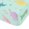 Catherine Lansfield Kids Dinosaur Friends Double Fitted Sheet Blue