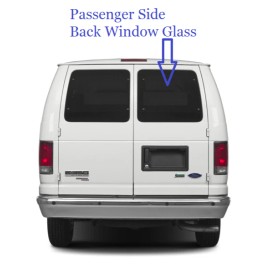 Aftermarket Products Fits:  Ford Econoline Van 1992-1995 Passenger Side Back Window Glass Movable