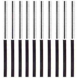 DAOKI 10 Pair 40 Way 2.54mm Male & Female Header Socket Row Strip PCB Pin Connector for Arduino