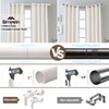 SIMEWIN White Curtain Rods for Windows 72 to 144 Inches