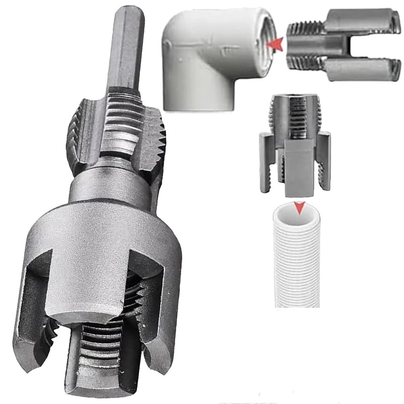 Integrated Internal & External Pipe Threading Tool Kit – 2-in-1