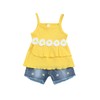 oklady Toddler Girl Clothes Ruffle Daisy Sleeveless Tank Tops and
