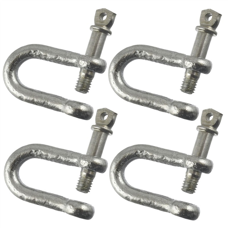 6mm Galvanised Dee Shackle PACK of 4 Shackle Chandlery DK01