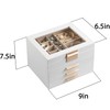 Frebeauty Jewelry Box with Clear Lid,4-Layer Jewelry Organizer with 3