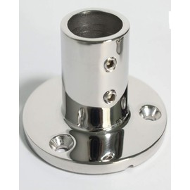Stainless Steel Boat Rail Fittings 90 Degree Boat Handrail Fittings Stainless Steel Marine Boat Hand Rail Fitting 7/8'' Round Stanchion Base Marine Boat Rail Fitting 90 Degree Round Base 7/8'' Tube