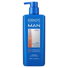 Kerasys Men's Proactive Hair Loss Symptom Relief Shampoo Woody Scent, 600ml, 1 Piece / 케라시스 남성용 프로액티브 탈모증상완화 샴푸 우디 향, 600ml, 1개