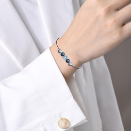 yfstyle Crystal Healing Stones Bracelets Healing Spiritual Crystal Bracelets for Women Men Amethyst Anxiety Bracelets Calm Protection Bracelet Natural Gemstones Bracelets Jewelry Gifts Calm