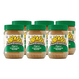 SunButter® Organic Sunflower Seed Butter (16 ounces | Pack of 6): Pure Plant-Based Protein, Nut-Free, Non-GMO, Keto & Paleo Friendly, Vitamin-Rich Spread Perfect for Healthy Snacks & Meals