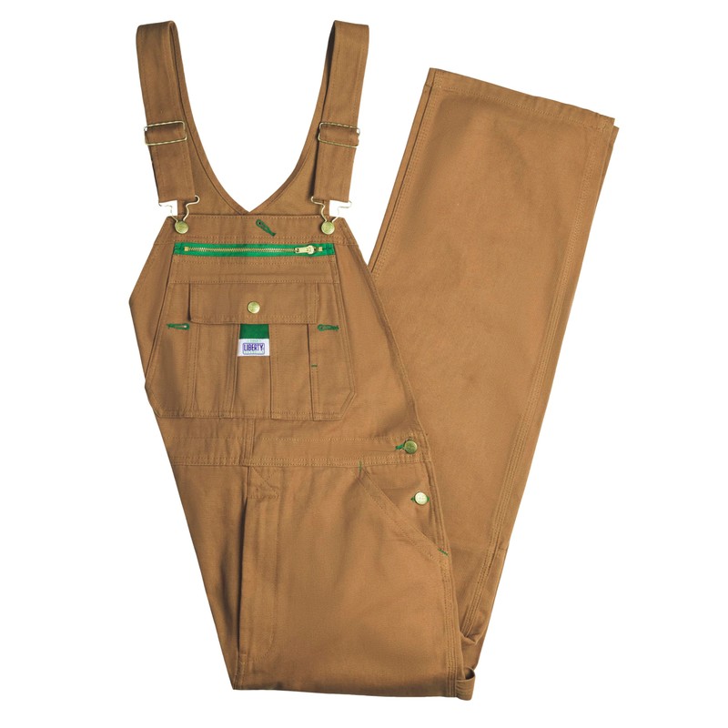 Liberty Men's Duck Bib Overall, Pecan, 46x32