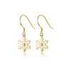 SLUYNZ 925 Sterling Silver Snowflake Earrings Drop for Women Teen