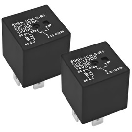 896H-1CH-S-R1 Automotive Relay (Pack of 2) - 12VDC 50AMP 5-Pin Relay Quick Connect Reliable Performance
