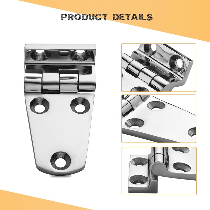 DIALESHU 2 Pack Heavy Duty Boat Hinges 316 Stainless Steel