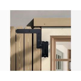 QCAA Steel Blind Shutter Hinge for Wood Frame & Brick, 1-1/16", Power Coated Black, 2 Pack (1 Pair), Made in Taiwan