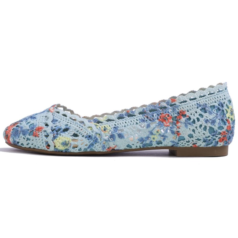 FEVERSOLE - Zapatos de ganchillo de punto transpirables y cómodos