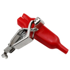 Dsjnf 20A Insulated Alligator Clips Electric Circuit Test Alligator Clips Heavy Duty Alligator Clip Experimental Jacket Test Clip (2 Black, 2 Red) -4PCS