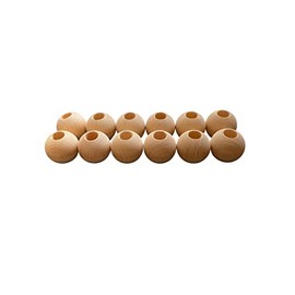 Wood Dowel Caps 1 Inch Diameter with 3/8 Inch Hole Unfinished Dowel Rod Caps (12)