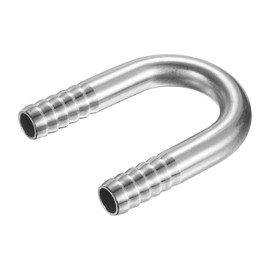 PATIKIL 1pc 9/16"(14mm) x 9/16"(14mm) Hose Barb Fitting 304 Stainless Steel U-Joint Connector Barb Fitting Metal Splicer