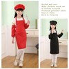3 Set Kids Apron and Chef Hat Red Black White