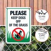 Please Keep Dogs Off The Grass with Dog Symbol 10x7