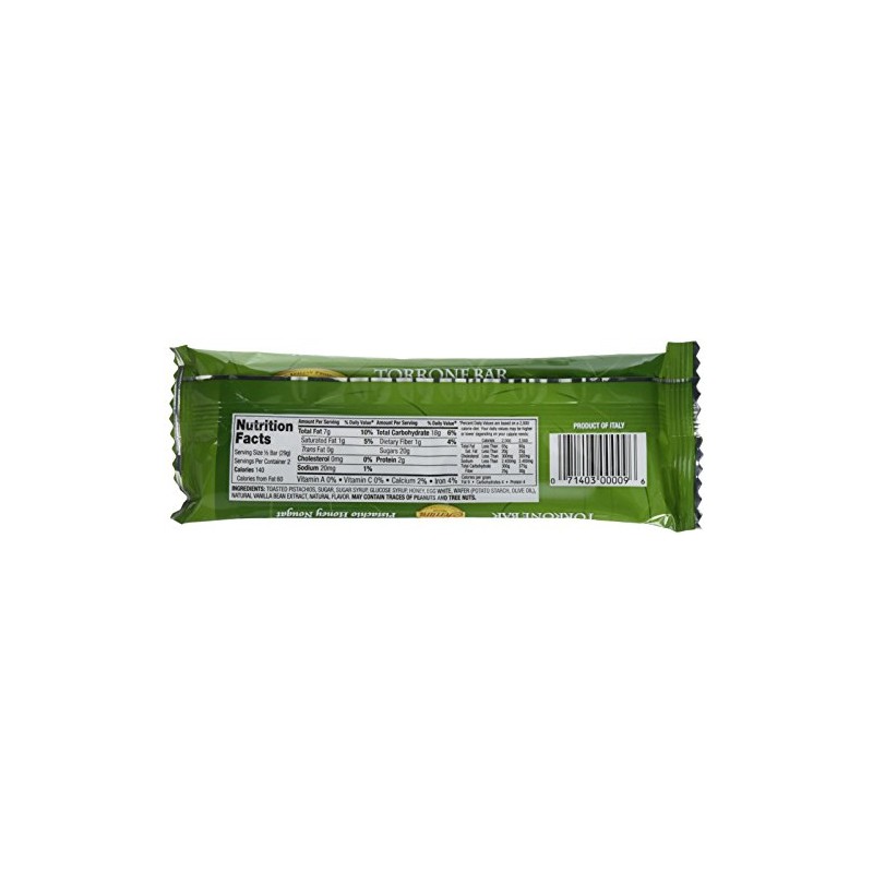Ferrara Italian Torreon Honey Nougat Candy, Pistachio, 2 Ounce (Pack