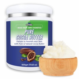 Myoc Cocoa Butter – Cosmetic Grade | Natural Hard Butter for Skincare, Haircare, Lip Balms & DIY Formulations | For Creams, Bars & Body Butters – 500g / 17.63 Oz