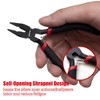 WISEUP 8-Piece Mini Pliers Set，Needle, Round, Flat, Long, Bent Nose,