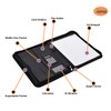 Arpan Black Leather Look A4 Zipped Conference Folder with Calculator
