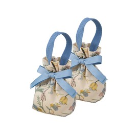 AIMALL 110 PCS Creative Hand-Painted Wedding Candy Boxes, Canvas Gift Bags in, 5.7x3.74 Inch