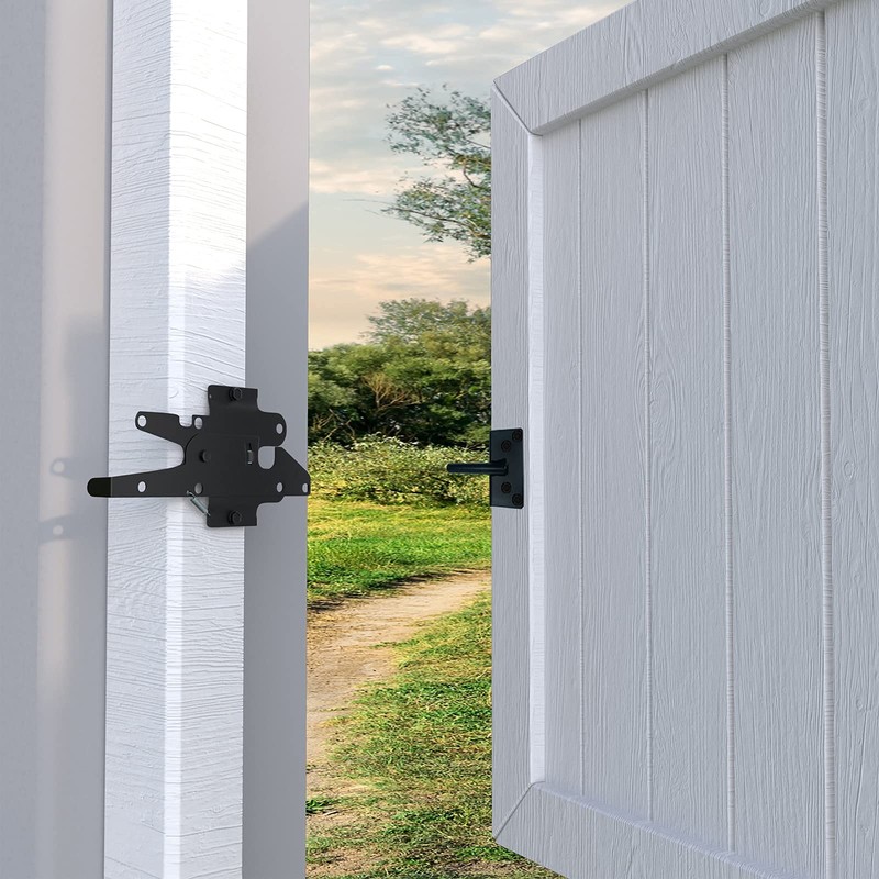 Bordersmover Heavy Duty Gate Latch, Post Mount Automatic Self-Closing Door