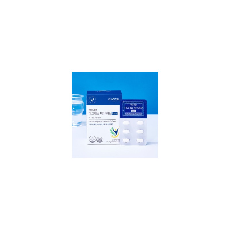 (Envital) Magnesium Vitamin B6 Ease 550mg / (엔바이탈) 마그네슘 비타민B6