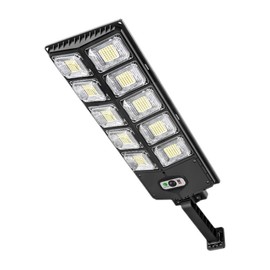 Commercial 10000LM LED Outdoor Dusk to Dawn Solar Flood Light with Remote Control & Motion Sensor, Waterproof IP66 Dusk to Dawn Solar Power Lights for Garden,Yard, Path, Parking Lot, Road Area Lamp:_1600W-B