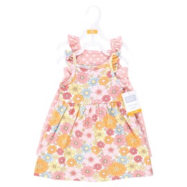 Hudson Baby Baby Girls Cotton Dresses, Peace Love And Flowers, 4T