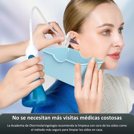 Kit para limpiador de oidos, Herramienta para eliminar la cera de los oídos con 35 en 1, Sistema de Irrigación de oídos con 2 tipos de boquillas, para kit de Limpieza de Oídos para adultos y niños