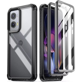 For Moto G Stylus 5G 2024 Case | Poetic Dual Layer Cover Built-in Screen Black