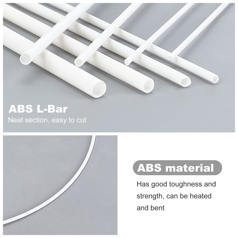 OLYCRAFT 25Pcs 5 Sizes ABS Plastic Round Tubes 9.8 Inch