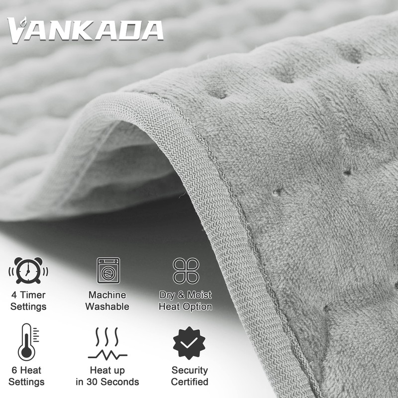 VANKADA Heating Pad Electric Heat Pad, Hot Heated Pad,Moist Heat