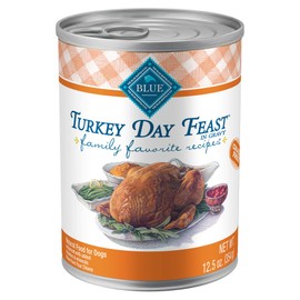 Blue Buffalo Family Favorites Adult Wet Dog Food, Made with Natural Ingredients, Turkey Day Feast, 12.5-oz Can (Pack of 12)