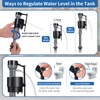 4 Pieces Adjustable Toilet Fill Valve Replacement Kit with Gloves,