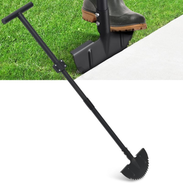 CALCHELE Saw-Tooth Edger Lawn Tool, 48 Inch Half Moon Lawn