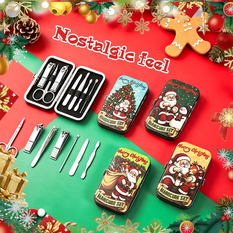 12 Set Christmas Manicure Kits for Women, Christmas Stocking Stuffers