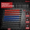 AMM 9-Piece Socket Organizer, 1/2 inch, 3/8 inch and 1/4
