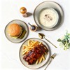 AmorArc Ceramic Dinnerware Sets,Handmade Reactive Glaze Stoneware Plates and Bowls